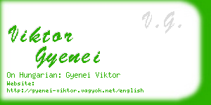 viktor gyenei business card